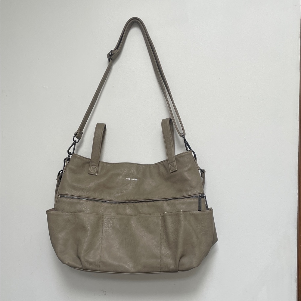 The Honest Company Green Shoulder Bag with Soft Leather  diaper bag - Picture 3 of 6